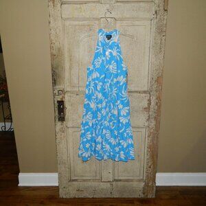 Nicole Miller New York Sleeveless Beach Linen Blend Dress Sz M (VV-21)